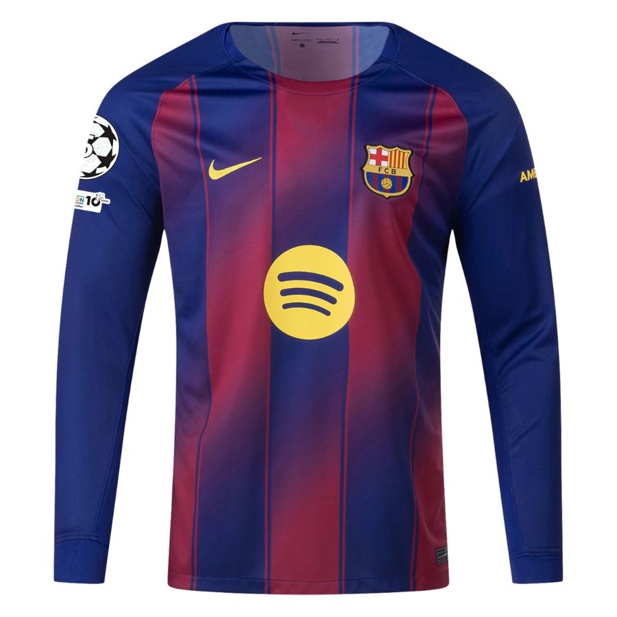 Maillot Barca Domicile 2025 2026 Lamine Yamal Manches Longues UCL (2)
