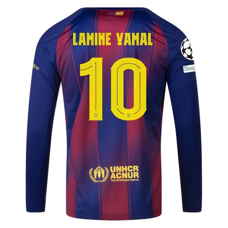 Maillot Barca Domicile 2025 2026 Lamine Yamal Manches Longues UCL (3)
