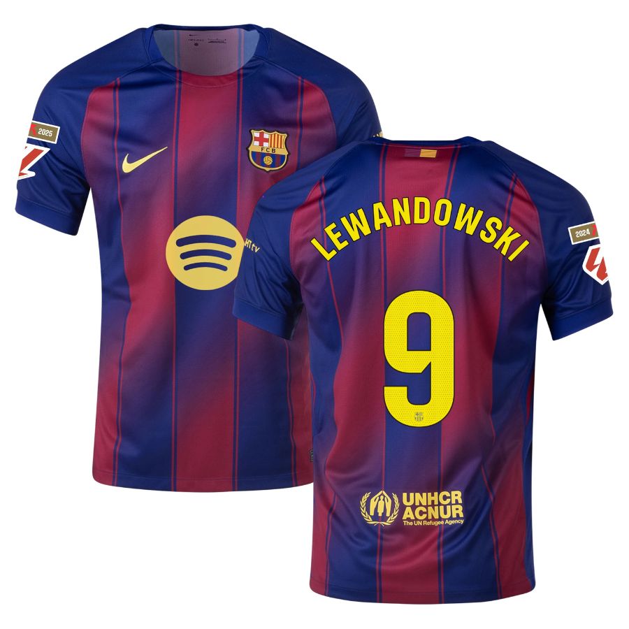 Maillot Barca Domicile 2025 2026 Lewandowski La Liga (1)