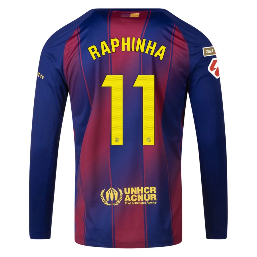 Maillot Barca Domicile 2025 2026 Raphinha Manches Longues La Liga (2)