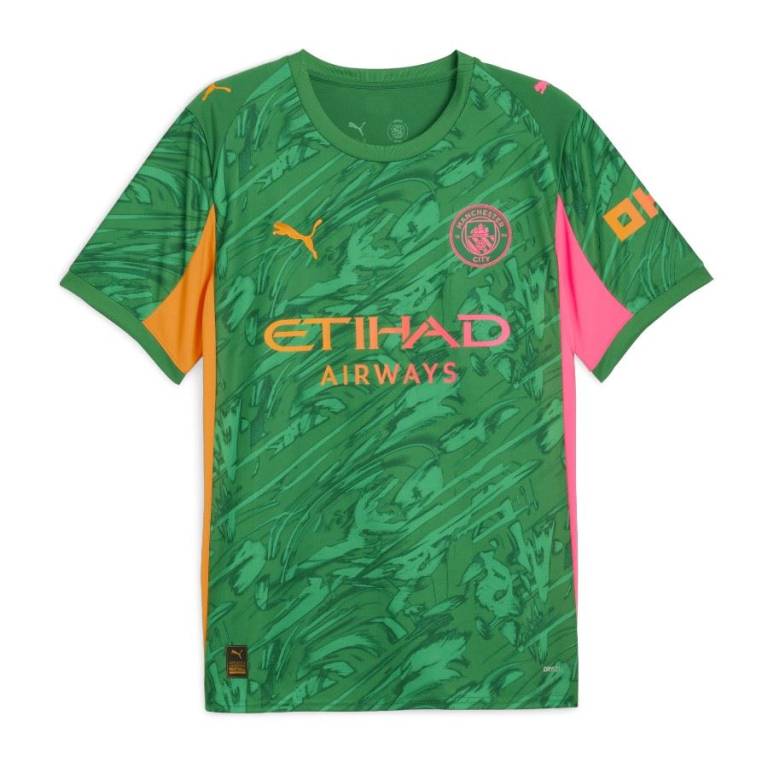 Maillot Enfant Manchester City Domicile 2025 2026 Gardien Vert (1)