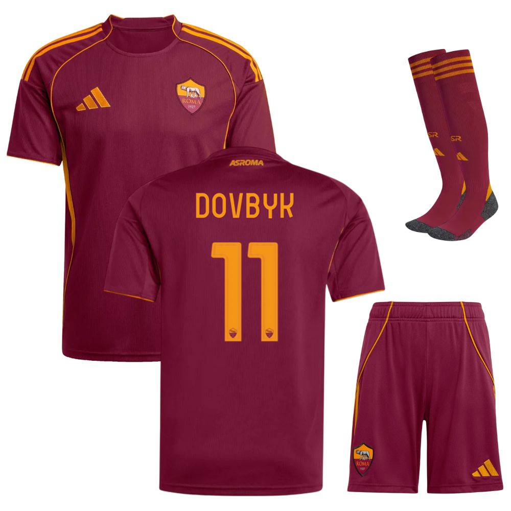 Maillot Kit Enfant AS Roma Domicile 2025 2026 Dovbyk