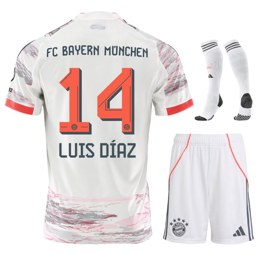 Maillot Kit Enfant Bayern Munich Exterieur 2025 2026 Luis Diaz