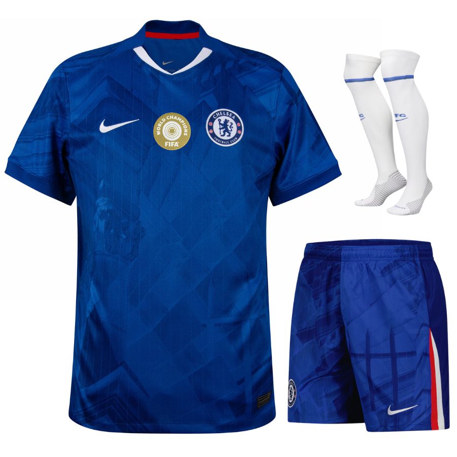 Maillot Kit Enfant Chelsea Domicile 2025 2026 Champions du Monde Fifa