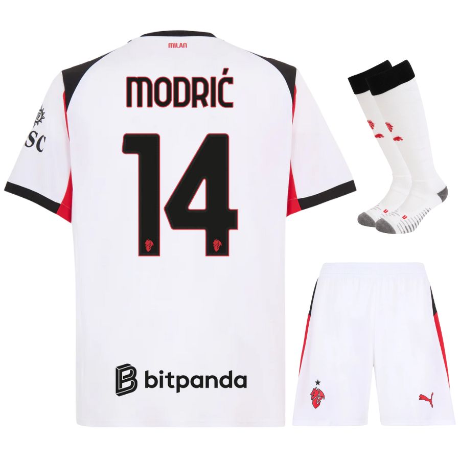 Maillot Kit Enfant Milan AC Exterieur 2025 2026 Modric