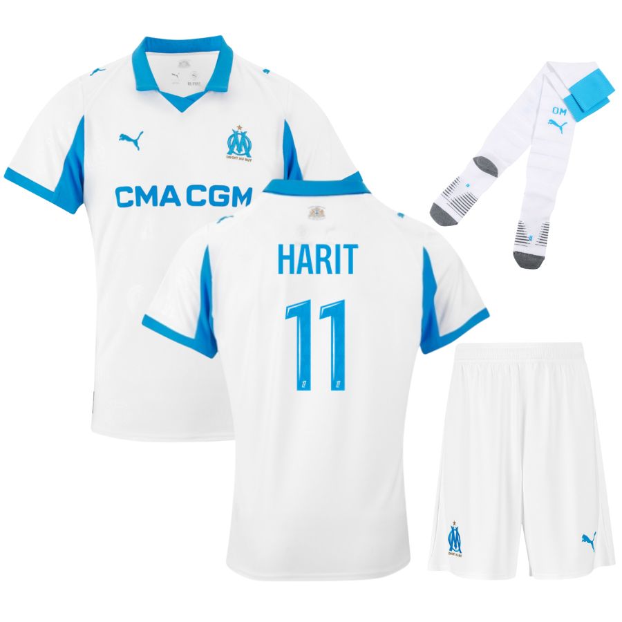Maillot Kit Enfant OM Domicile 2025 2026 Harit