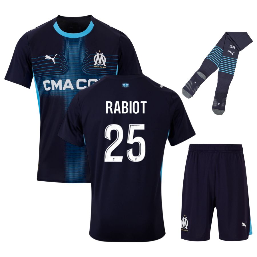Maillot Kit Enfant OM Exterieur 2025 2026 Rabiot