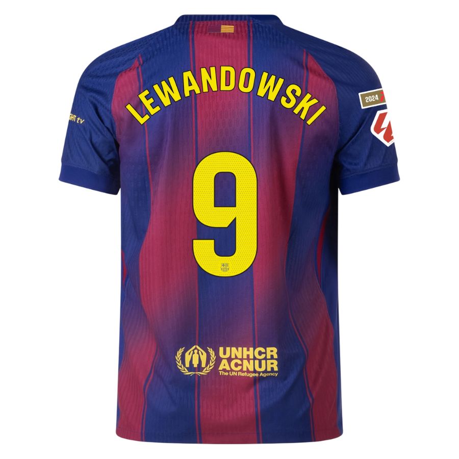 Maillot Match Barca Domicile 2025 2026 Lewandowski La Liga (2)