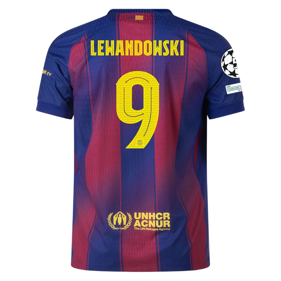 Maillot Match Barca Domicile 2025 2026 Lewandowski UCL (2)