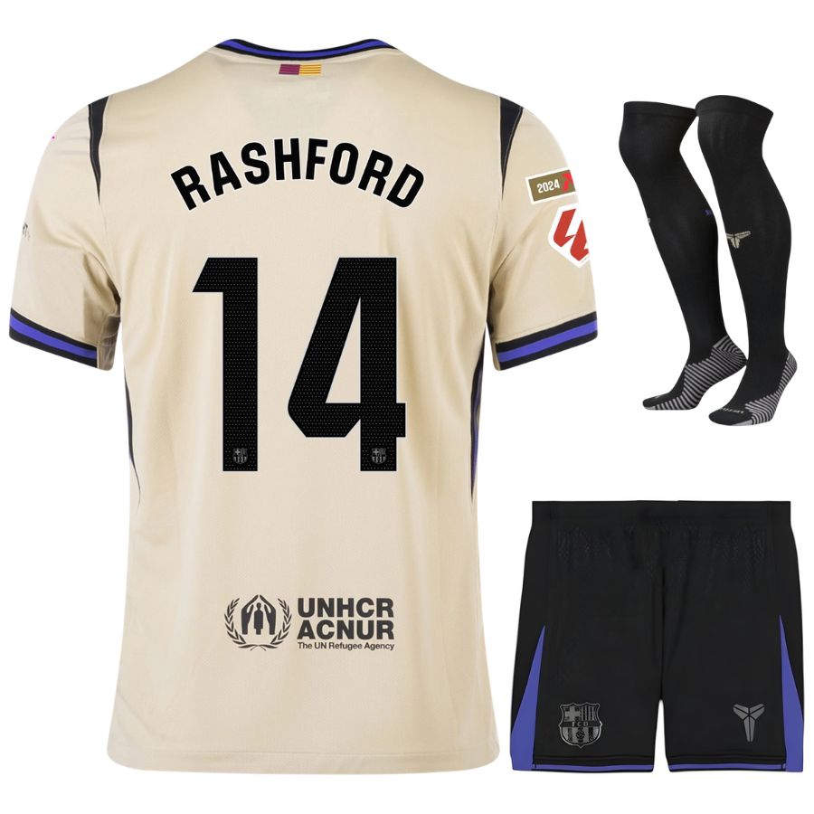Maillot Kit Enfant Barca Exterieur 2025 2026 Rashford La Liga-