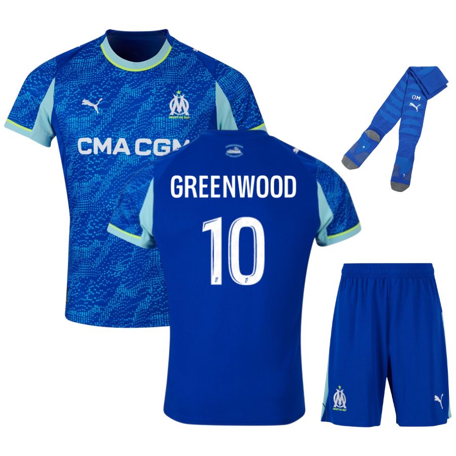 Maillot Kit Enfant OM Third 2025 2026 Greenwood