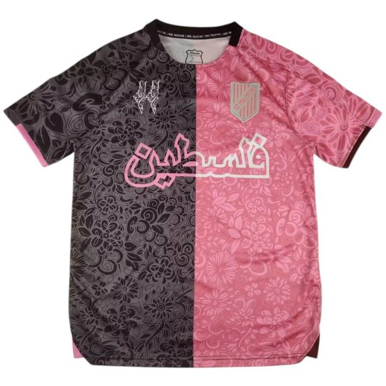Maillot Palestine Special Edition 2025 2026 Arabe Noir et Rose