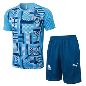 Ensemble Maillot Short OM 2024 2025 Bleu Ciel