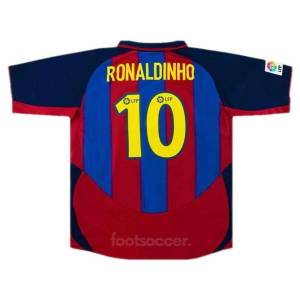Maillot Barca Domicile 2003 2004 Ronaldinho