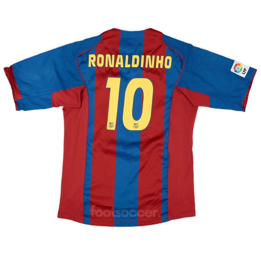 Maillot Barca Domicile 2004 2005 Ronaldinho (1)