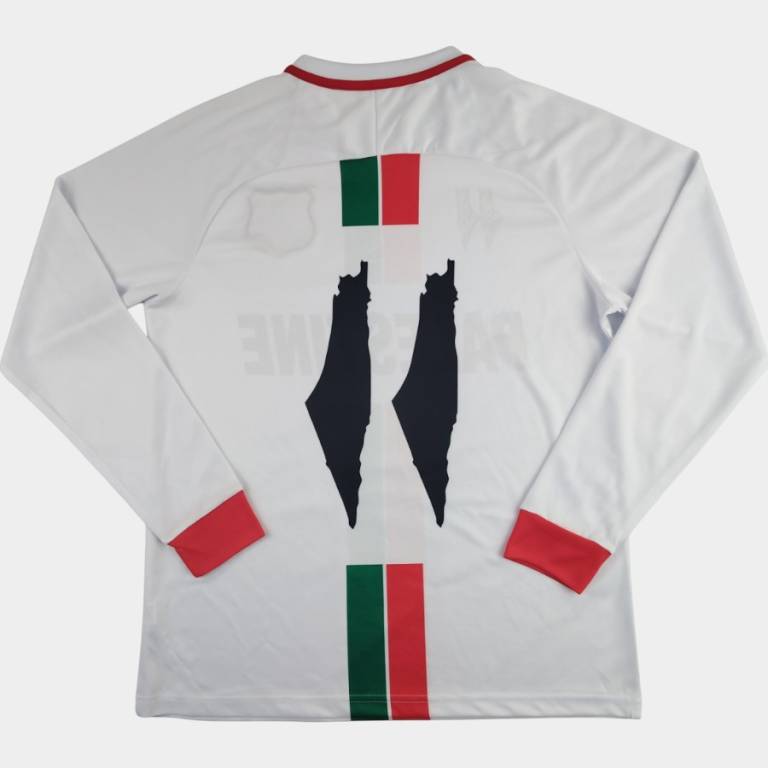 Maillot FC Palestine 2025 Blanc Manches Longues (2)