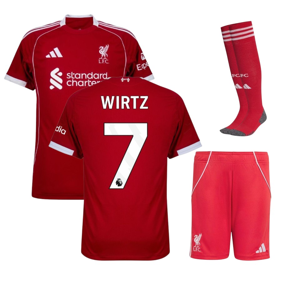 Maillot Kit Enfant Liverpool Domicile 2025 2026 Wirtz (1)