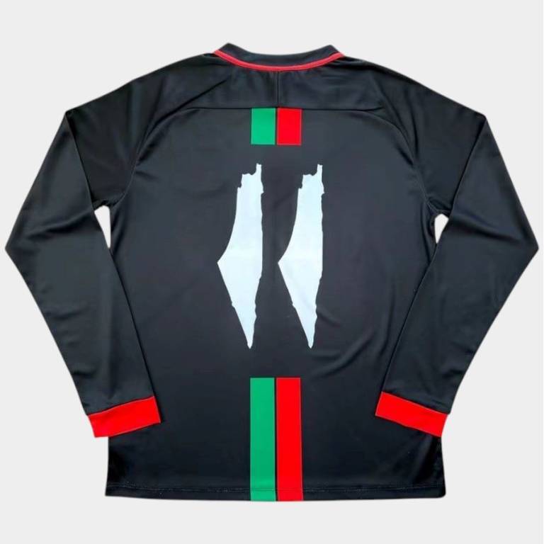 Maillot Palestine 2023 2024 Noir Manches Longues (2)