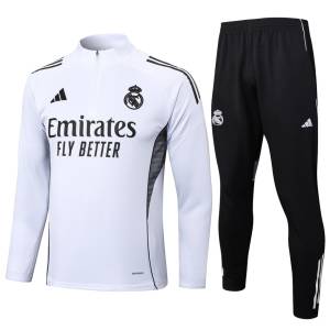 Survetement Real Madrid Training 2025 2026 Blanc Clair