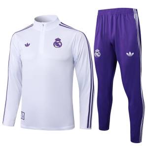 Survetement Real Madrid Training 2025 2026 Blanc Violet