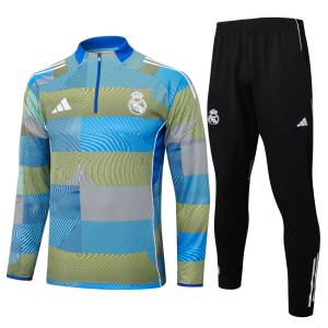 Survetement Real Madrid Training 2025 2026 Bleu Vert