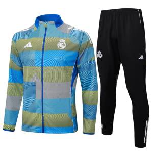 Survetement Real Madrid Veste 2025 2026 Bleu Vert