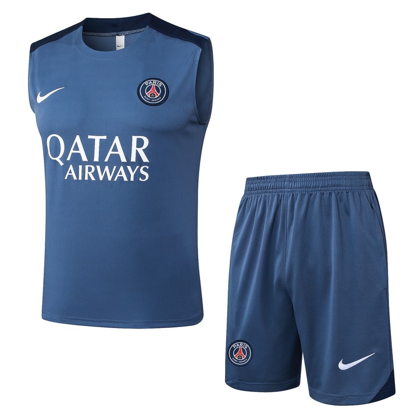 Debardeur Short PSG 2025 2026 Bleu Océan (1)