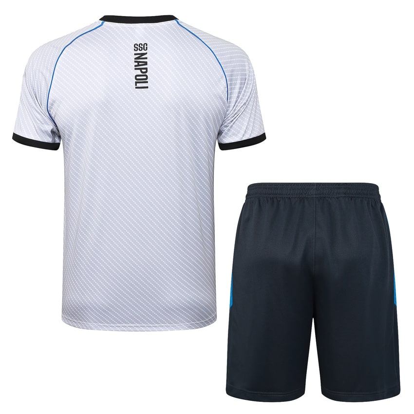 Ensemble Maillot Short Naples 2025 2026 Blanc (3)