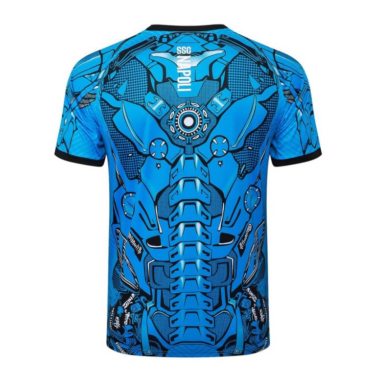 Ensemble Maillot Short Naples 2025 2026 Bleu Motif (4)