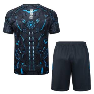 Ensemble Maillot Short Naples 2025 2026 Noir Motif (4)