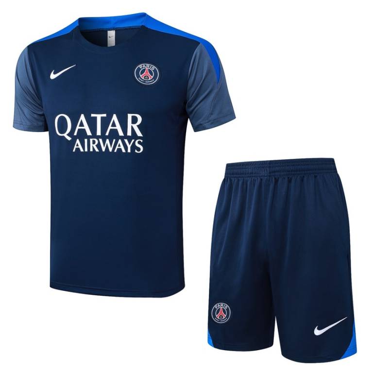 Ensemble Maillot Short PSG 2025 2026 Bleu Foncé (1)