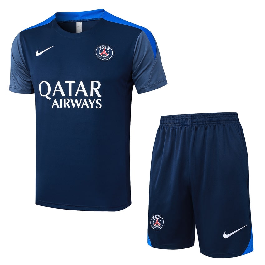 Ensemble Maillot Short PSG 2025 2026 Bleu Foncé (1)