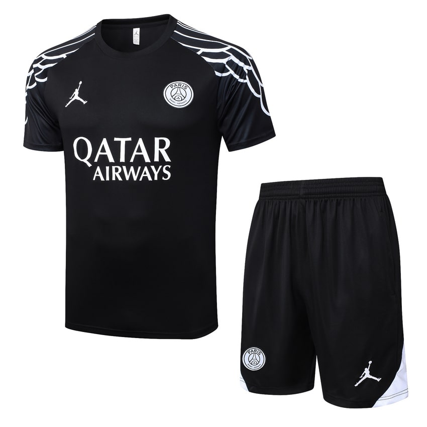 Ensemble Maillot Short PSG 2025 2026 Noir Nuit (1)