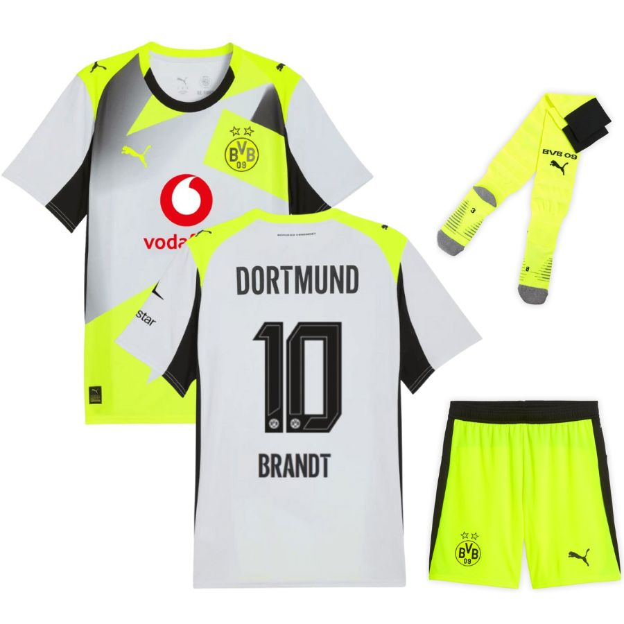 Maillot Kit Enfant BVB Dortmund Exterieur 2025 2026 Brandt