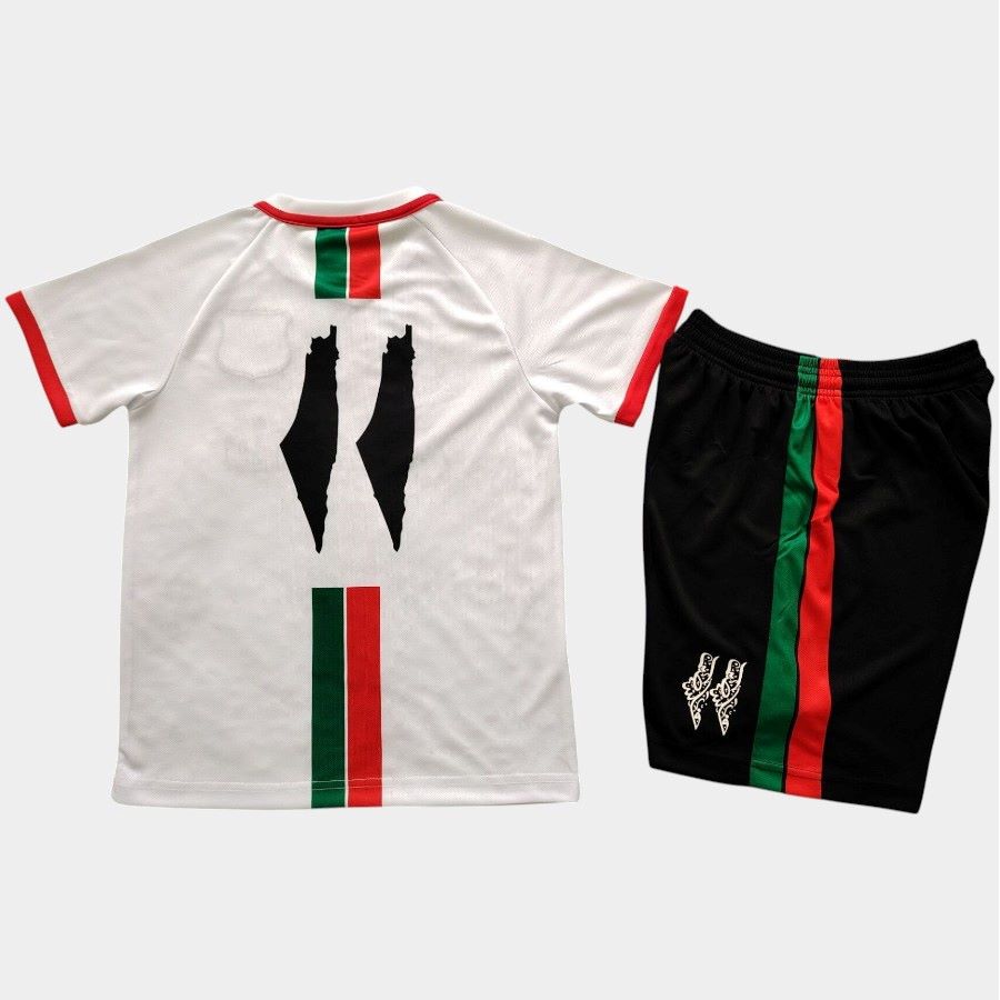 Maillot Kit Enfant FC Palestine Blanc 2025 Arabe (2)