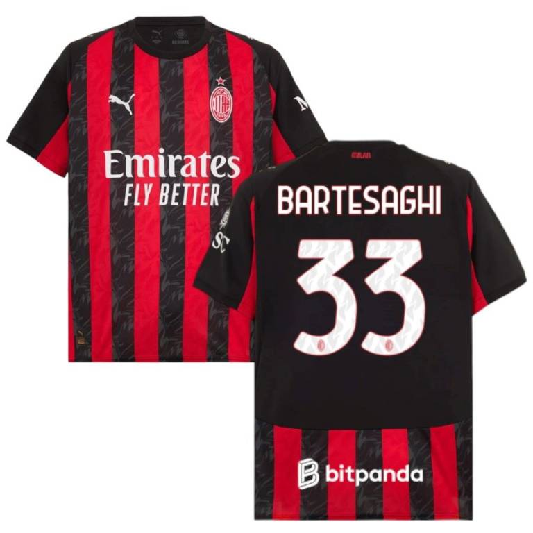 Maillot Milan AC Domicile 2025 2026 Bartesaghi (1)
