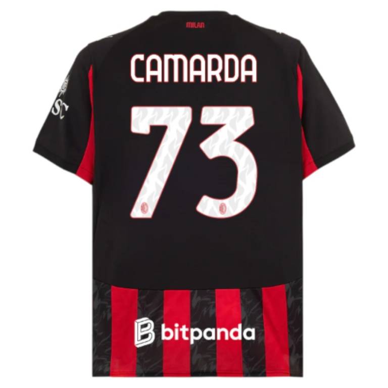 Maillot Milan AC Domicile 2025 2026 Camarda (2)