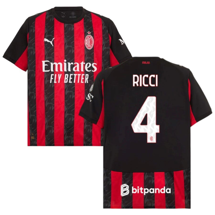 Maillot Milan AC Domicile 2025 2026 Ricci (1)