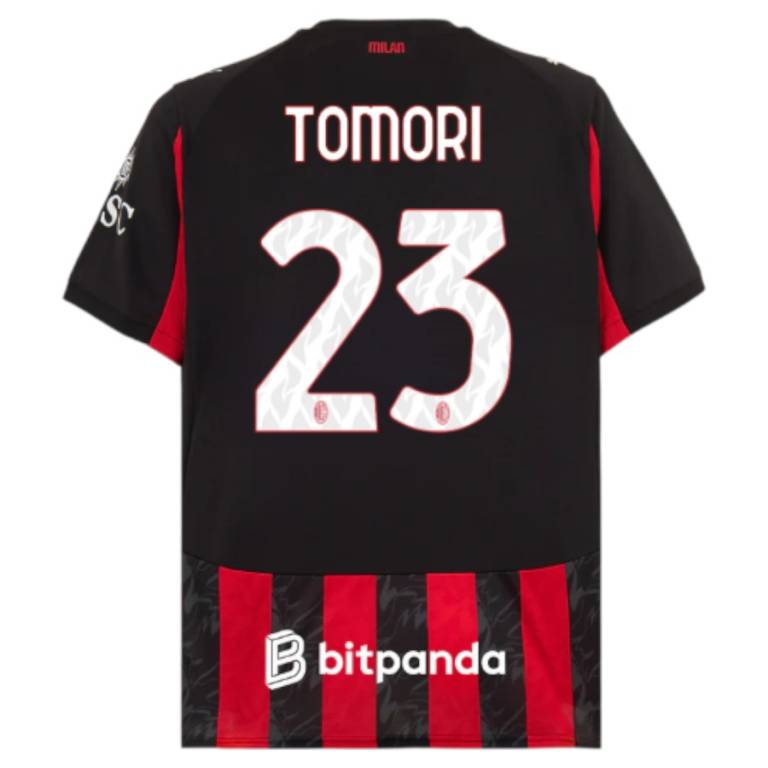 Maillot Milan AC Domicile 2025 2026 Tomori (2)