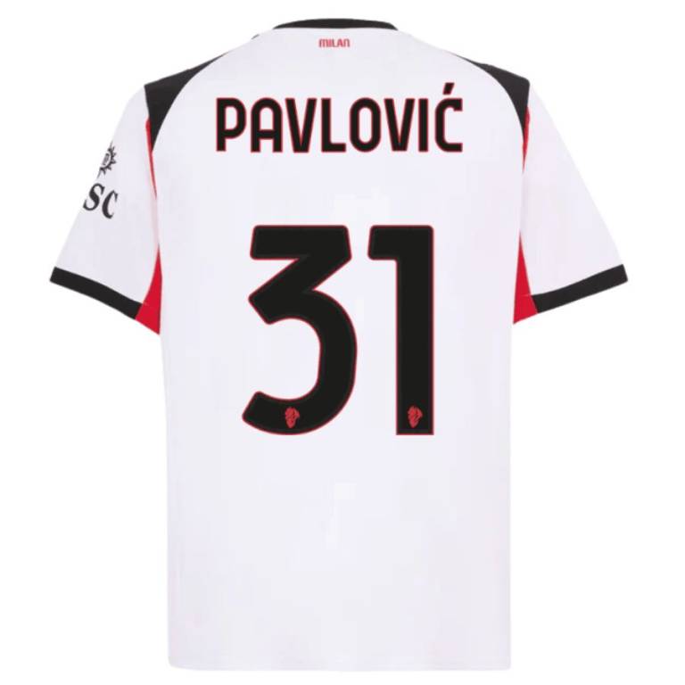 Maillot Milan AC Exterieur 2025 2026 Pavlovic (2)