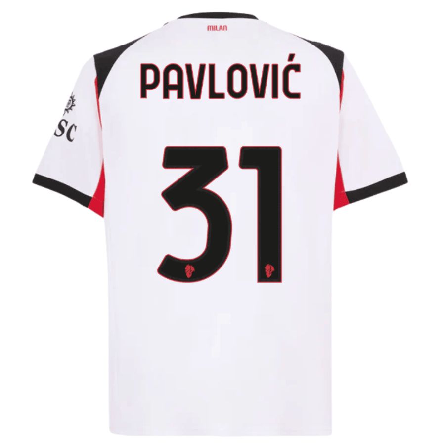 Maillot Milan AC Exterieur 2025 2026 Pavlovic (2)
