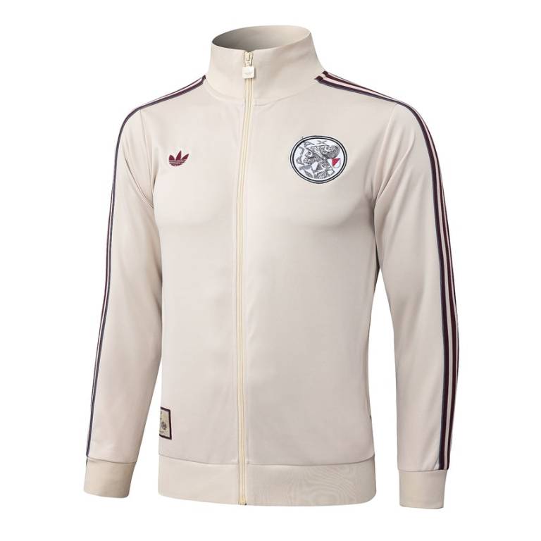 Survetement Ajax Veste 2025 2026 Beige (3)