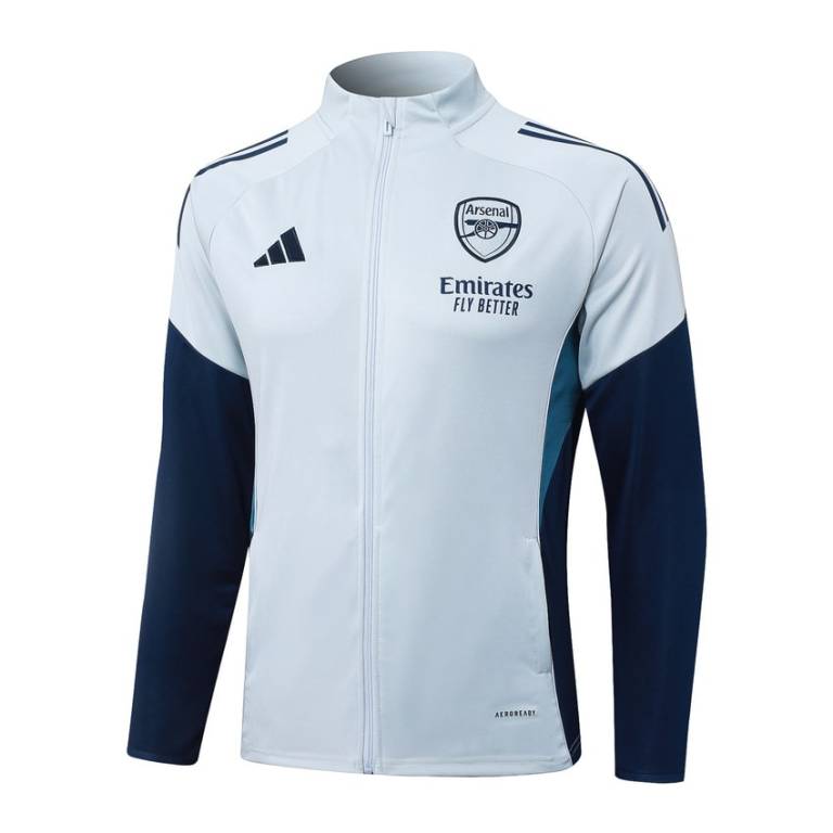 Survetement Arsenal Veste 2025 2026 Blanc Bleu (2)