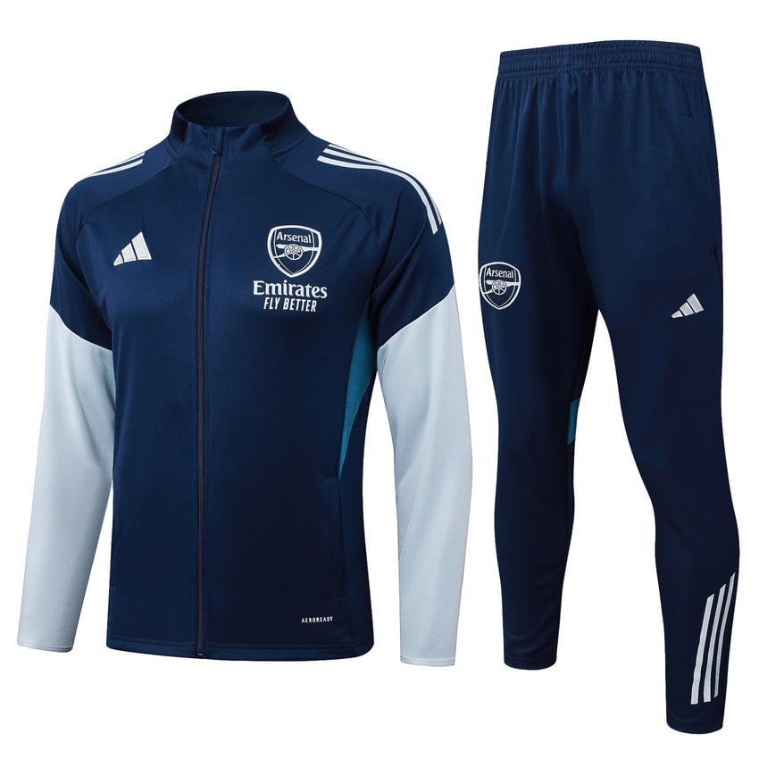 Survetement Arsenal Veste 2025 2026 Bleu Blanc (1)
