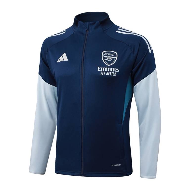 Survetement Arsenal Veste 2025 2026 Bleu Blanc (4)