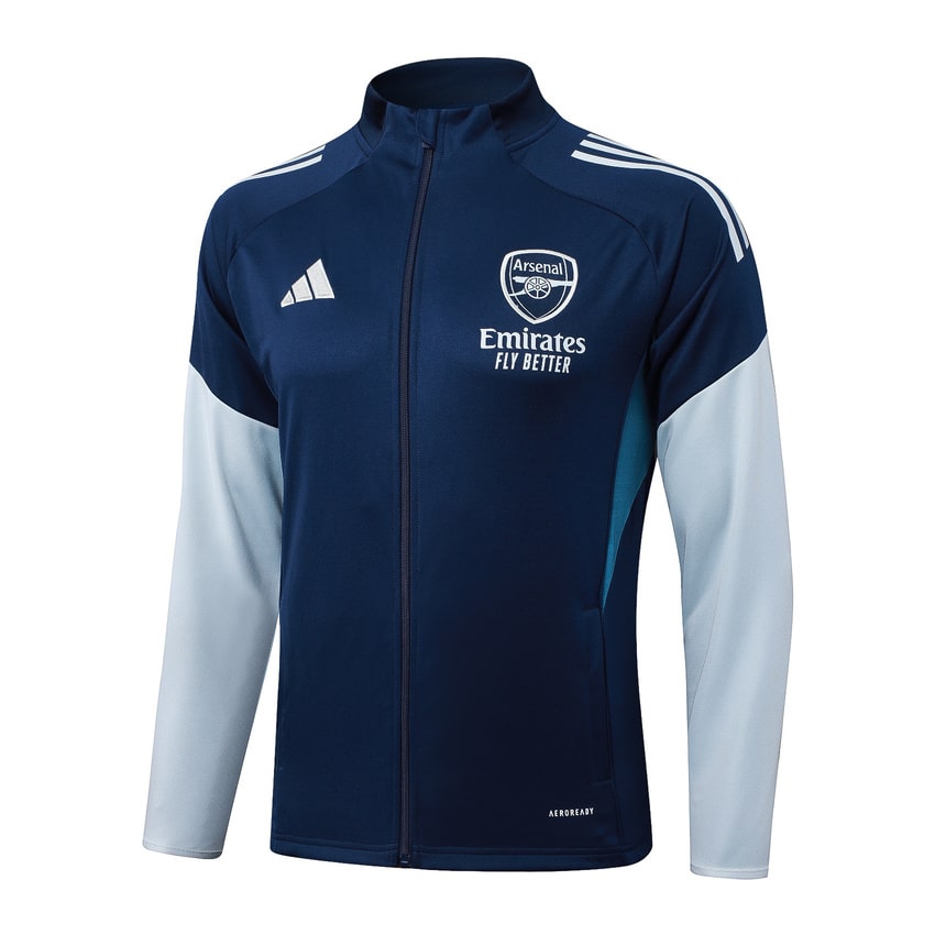 Survetement Arsenal Veste 2025 2026 Bleu Blanc (4)