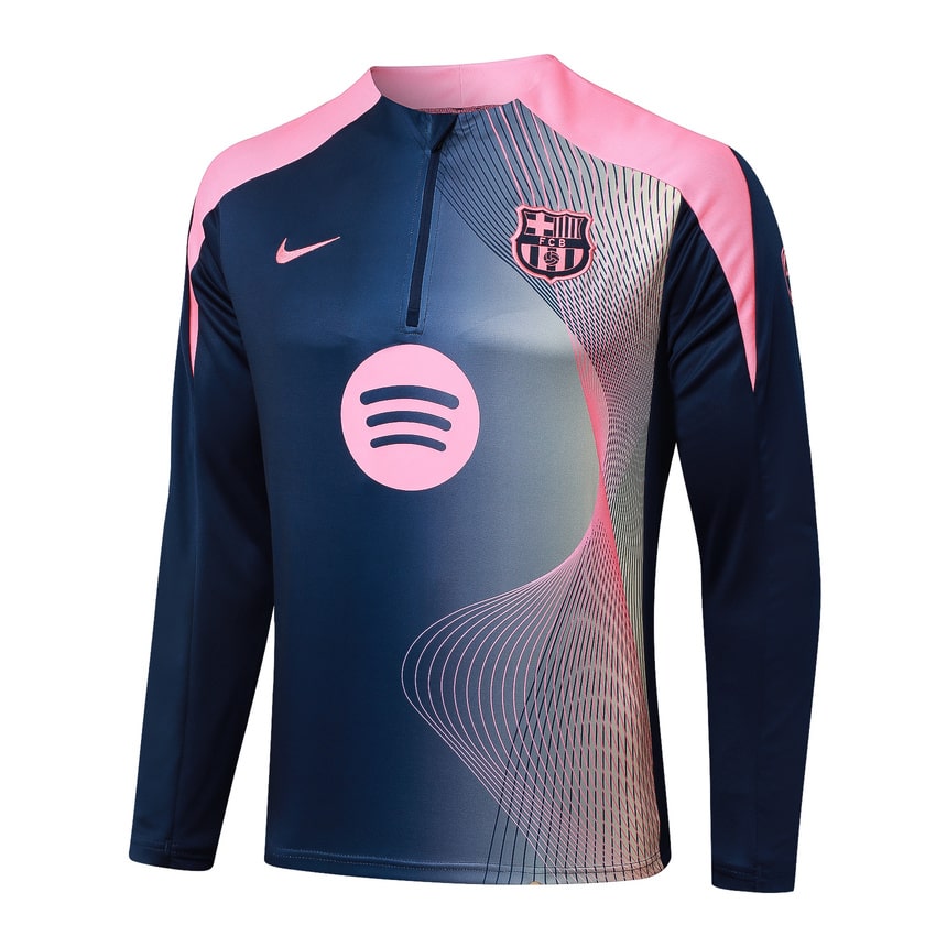 Survetement Barca Training 2025 2026 Bleu Rose Motif (2)