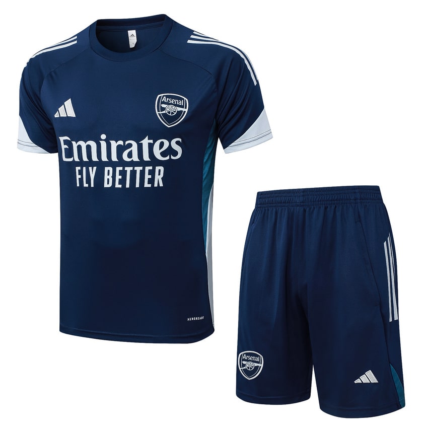 Ensemble Maillot Short Arsenal 2025 2026 Bleu Blanc (1)