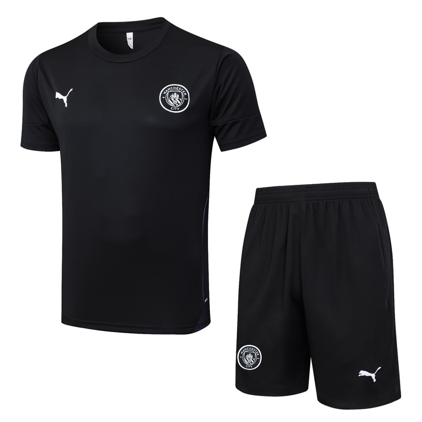 Ensemble Maillot Short Manchester City 2025 2026 Noir Sombre (1)