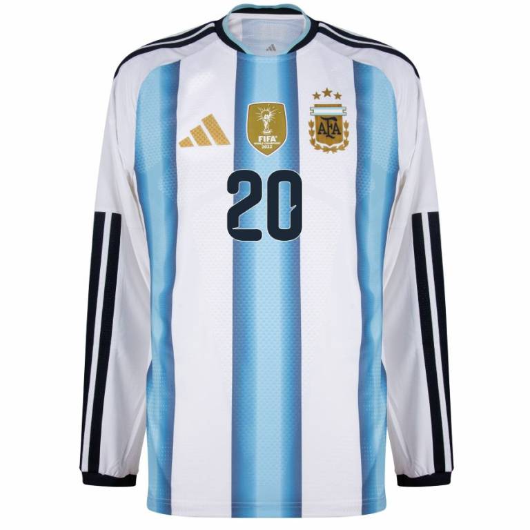 Maillot Argentine Domicile 2026 2027 Manches Longues Mac Allister(3)